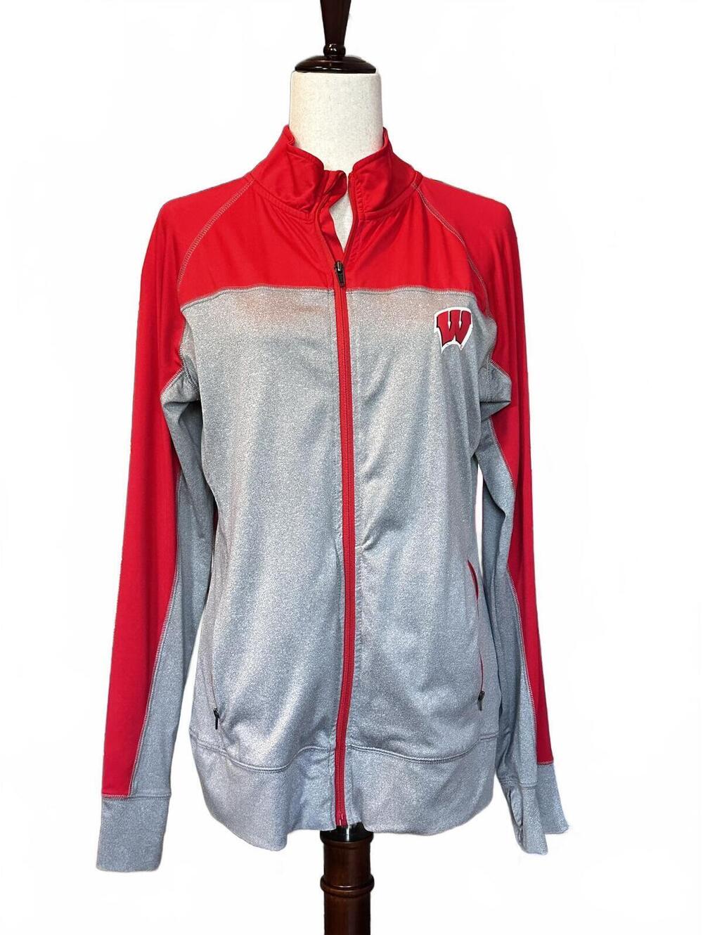 Wisconsin University Athletic Zip-Up Jacket Size 12/14 L